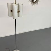 Vintage 1960s Arlus France brass four-light lamp post.