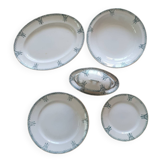 Set of 5 Terre de fer serving dishes