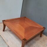 Square coffee table in veneer wood