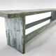 Vintage Industrial All-wood Bench, Original Paint, 1950's