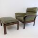 Dreipunkt International Scala leather lounge chair with ottoman