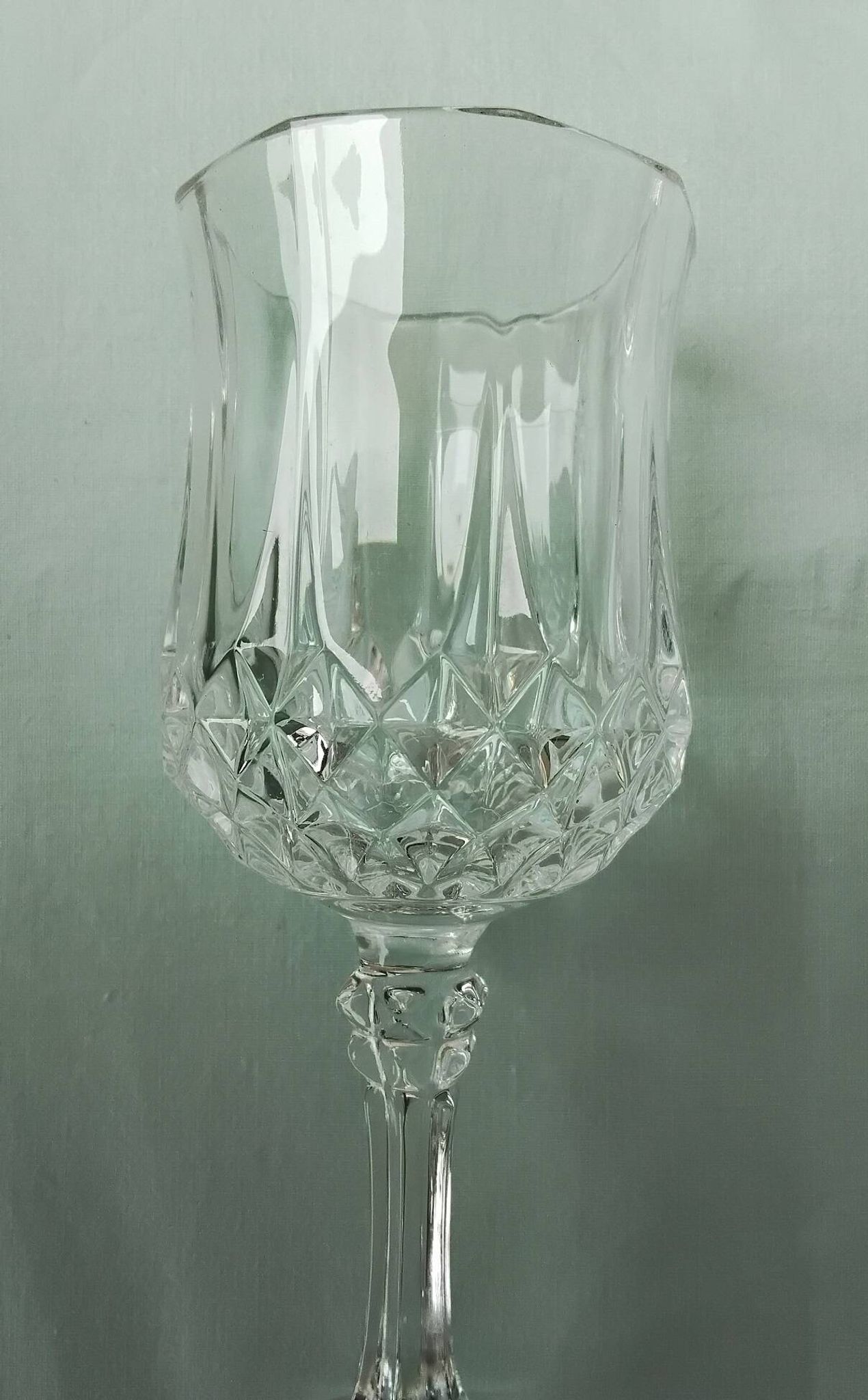 6 verres à pied en cristal