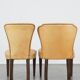 Set of 4 comfortable honey-colored goat leather dining chairs