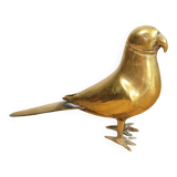 Bird statuette in brass parrot parakeet