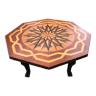 Octagonal side table in marquetry