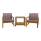 1970s Pair of Beech Armchairs and Coffee Table  by TON, Czechoslovakia
