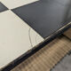 Table basse en rotin et céramique années 50