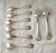 Set of 8 silver metal mocha spoons from christofle model "malmaison"