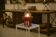 Red ceramic table lamp by Guillerme and Chambron 1980s