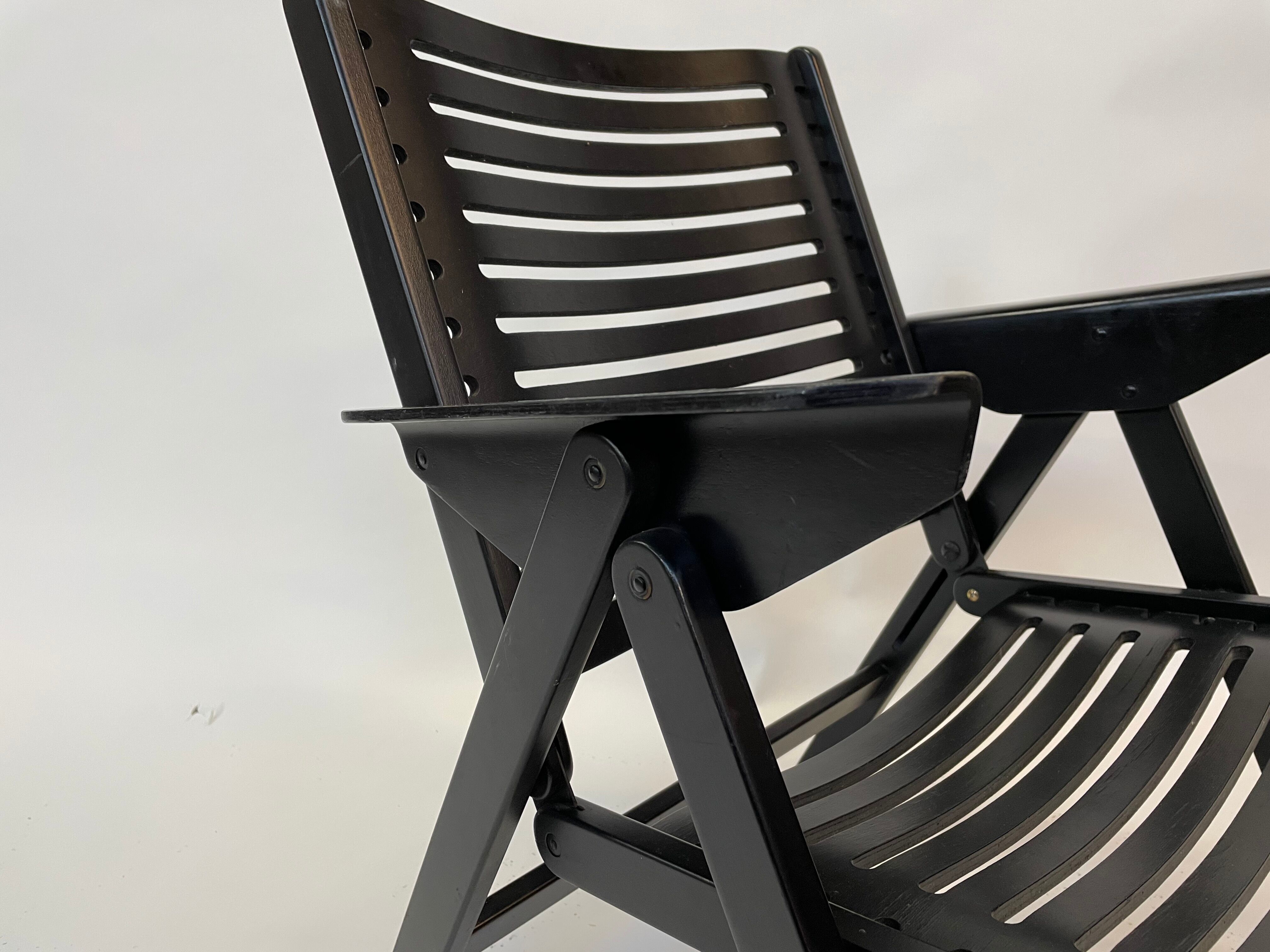 Niko Kralj Slovenian Rex Plywood Folding Chair for Stol 1950s in Black