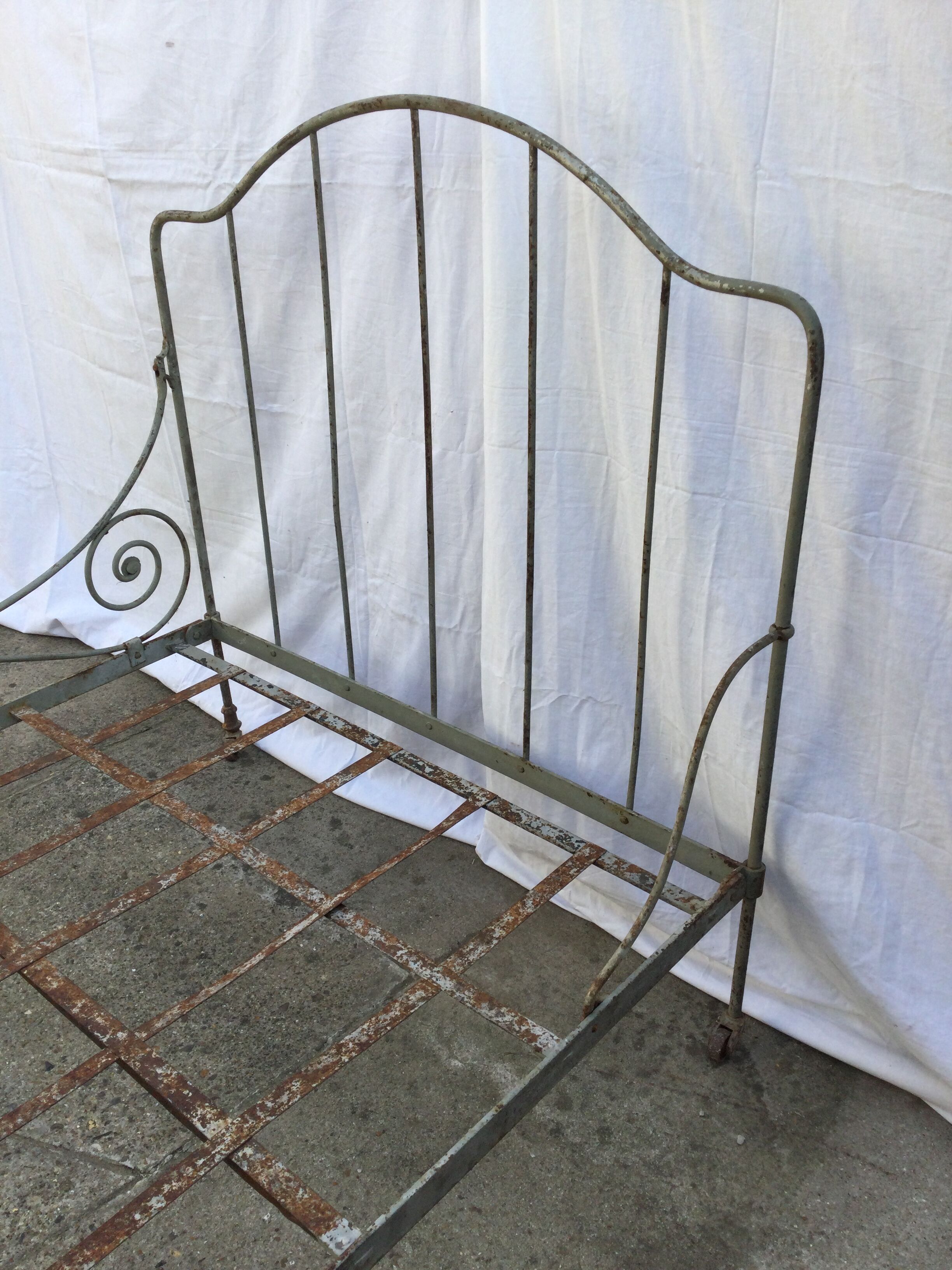 Wrought iron folding bed