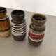Set of four vintage pottery fat lava "242-22" vases made by Scheurich, Germany