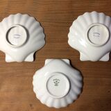 Three cups scallops in porcelain