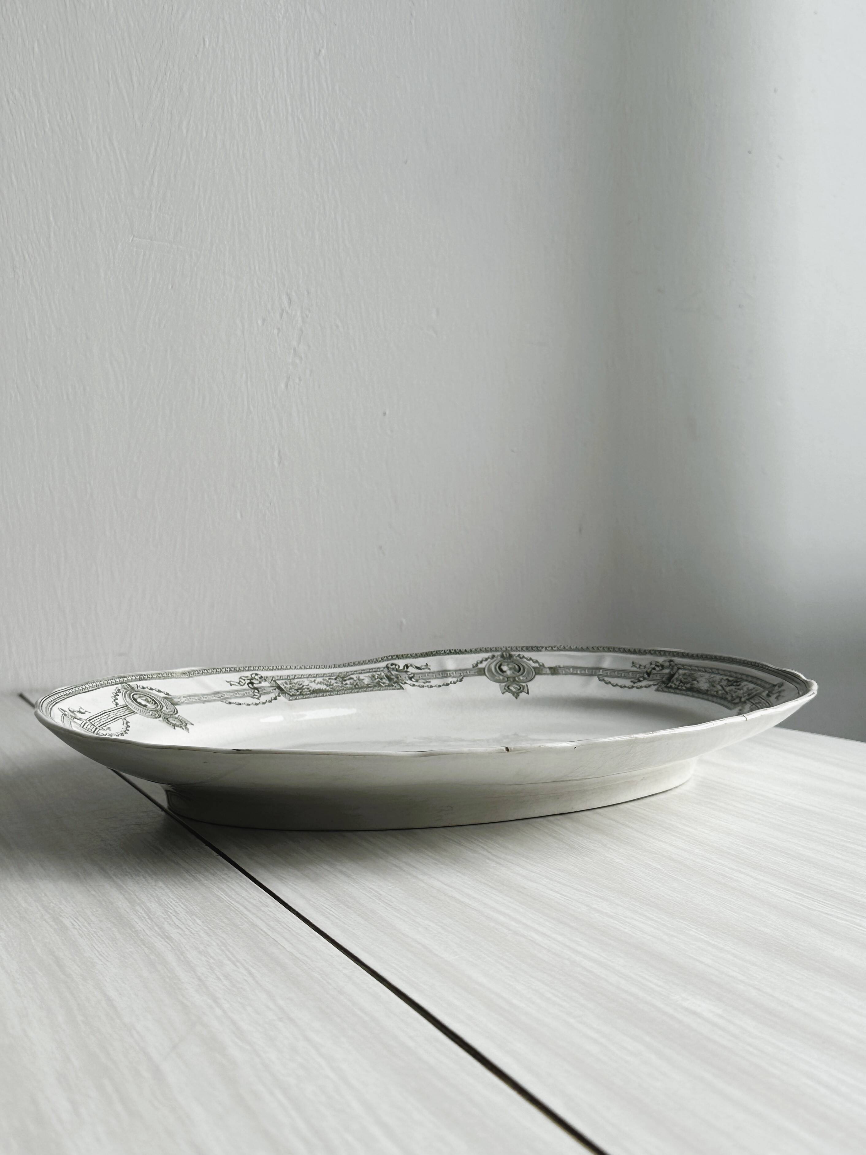 Old iron clay dish from Saint Amand and Hamage.