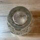 Vintage thick glass vase – raised geometric design – 20