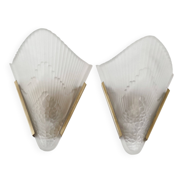 Paire d'appliques vintage style art déco