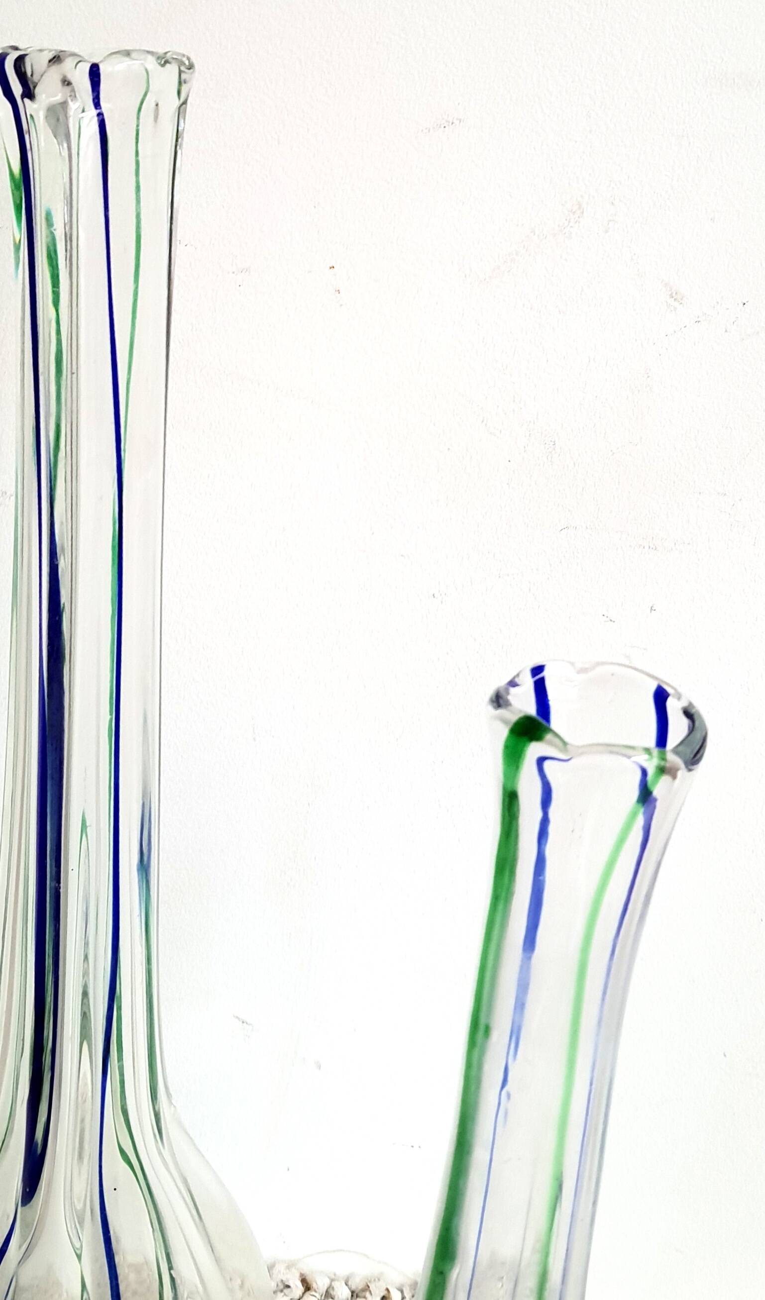 Pair of Murano glass vases by Archimède Seguso for MCM Vintage from the 70s