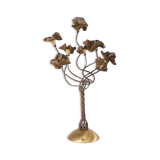 Floral lamp in brass tulle