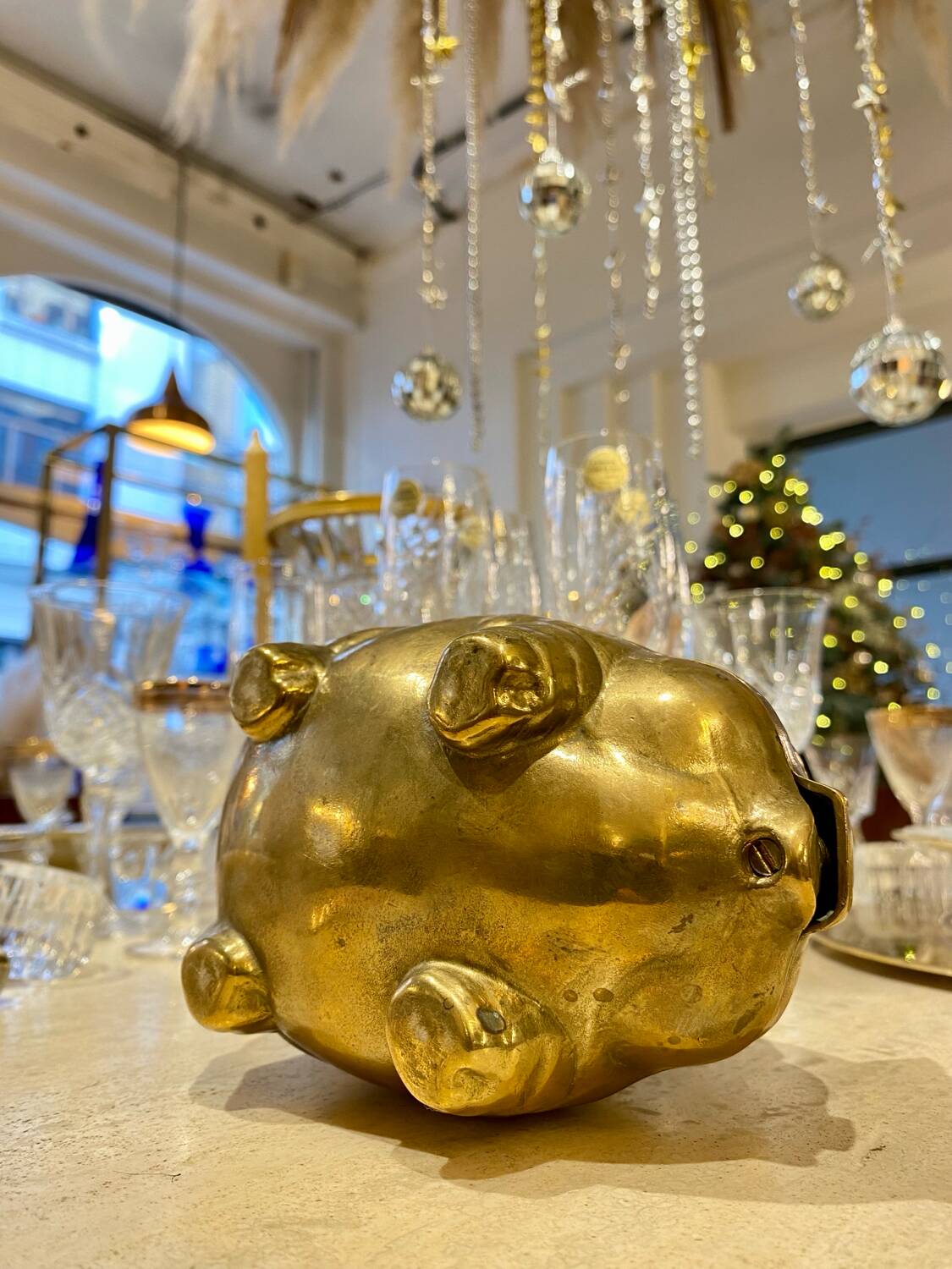 Brass piggy bank