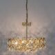 Golden brass chandelier, Sciolari design by Palwa, Germany, 1970s