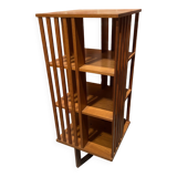 Teak rotating bookcase