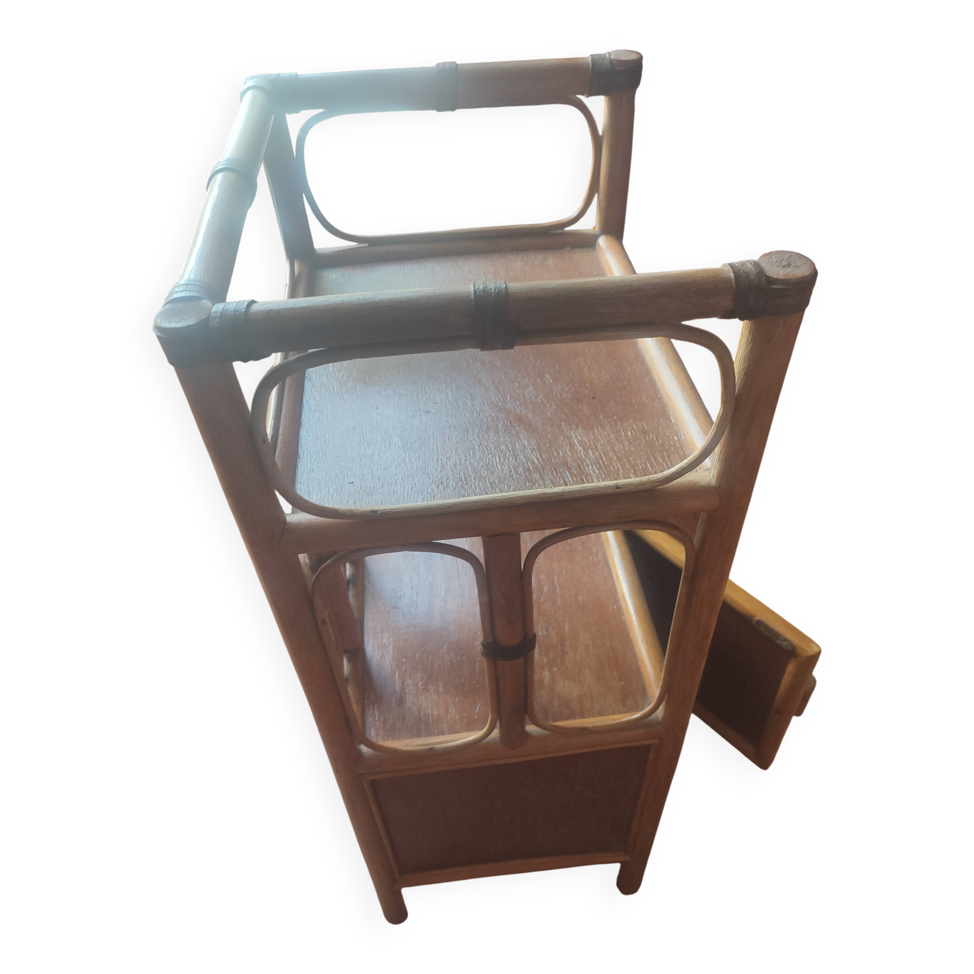 Rattan bedside table or small piece of furniture