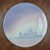 Salins France trivet – pastel village decor – rare vintage model