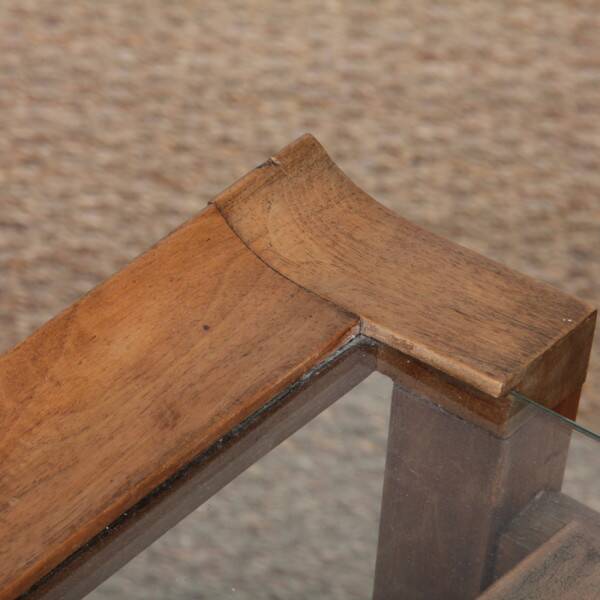 Suite de 3 tables gigognes en noyer par Maxime Old, circa 1940