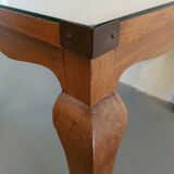 20th century colonial style teak wood coffee table with webbing