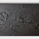 Minimalist monochrome abstract painting black