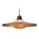 Copper milk glass & teak hanging lamp bent karlby for lyfa