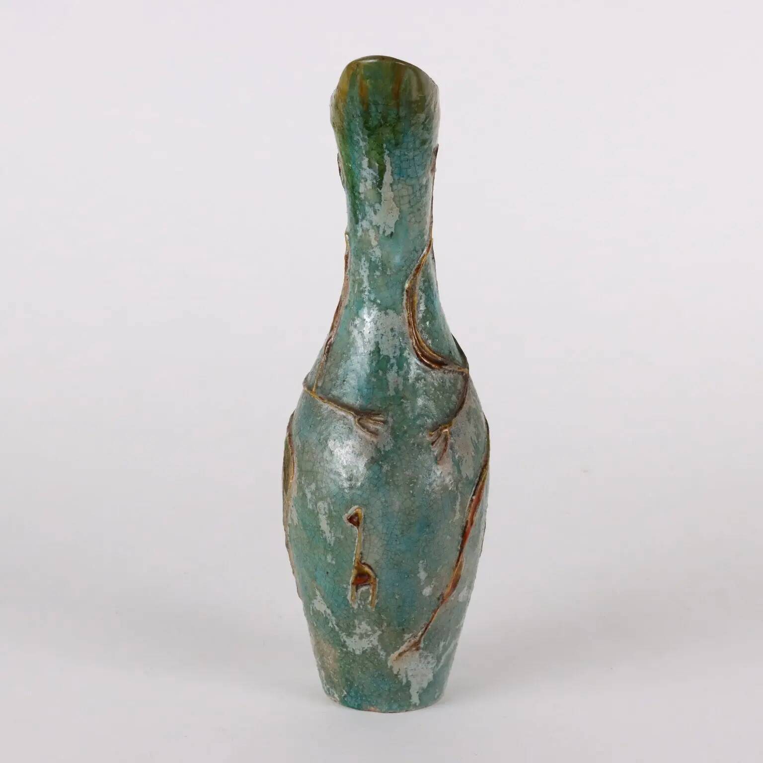 Terracotta vase C. Zauli, Italy, 1950s