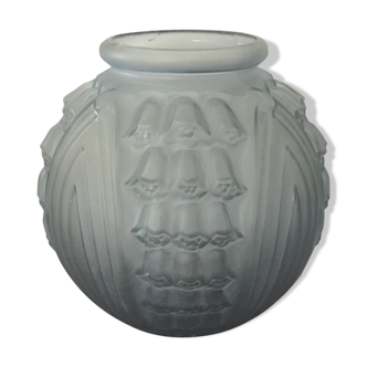 Light blue Art Deco ball vase