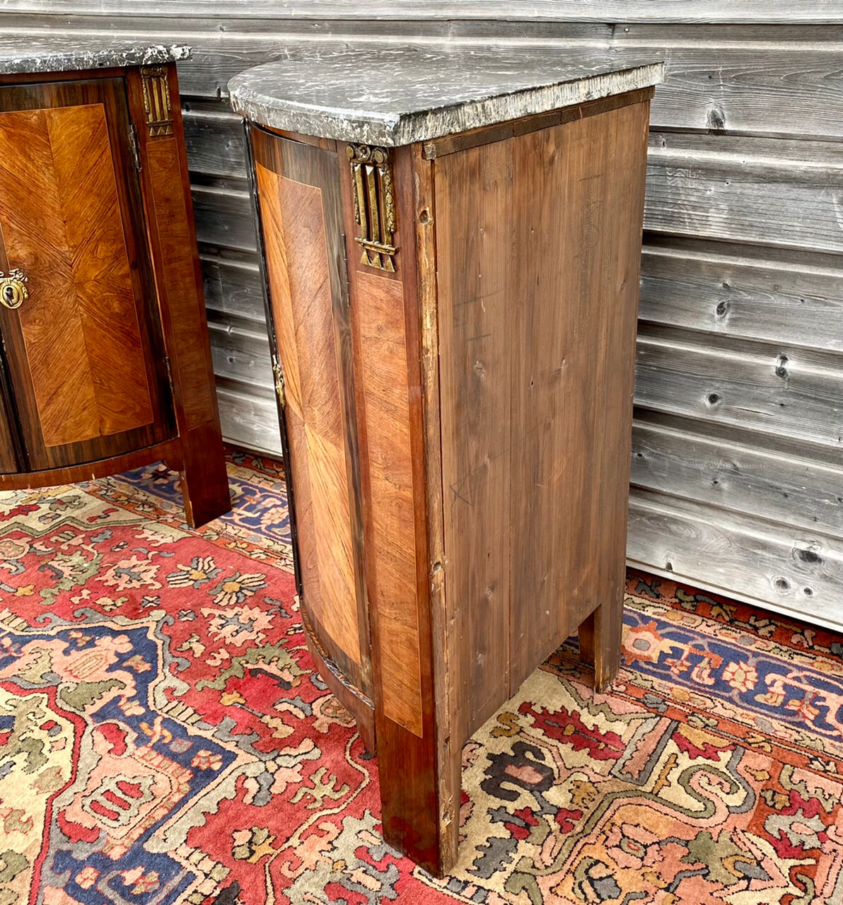 Pair of notches in marquetry style Louis XVI XIX century