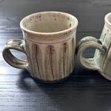 Set of 4 stoneware mugs