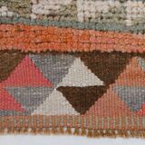 3x10 Orange Brown Handmade Wool Vintage Runner Rug, 103x323Cm SK 18245