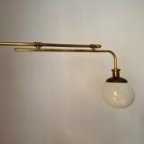 Brass art deco slide lamp