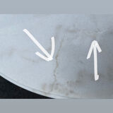 Round bistro table in white marble