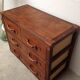 Wooden and leather dresser