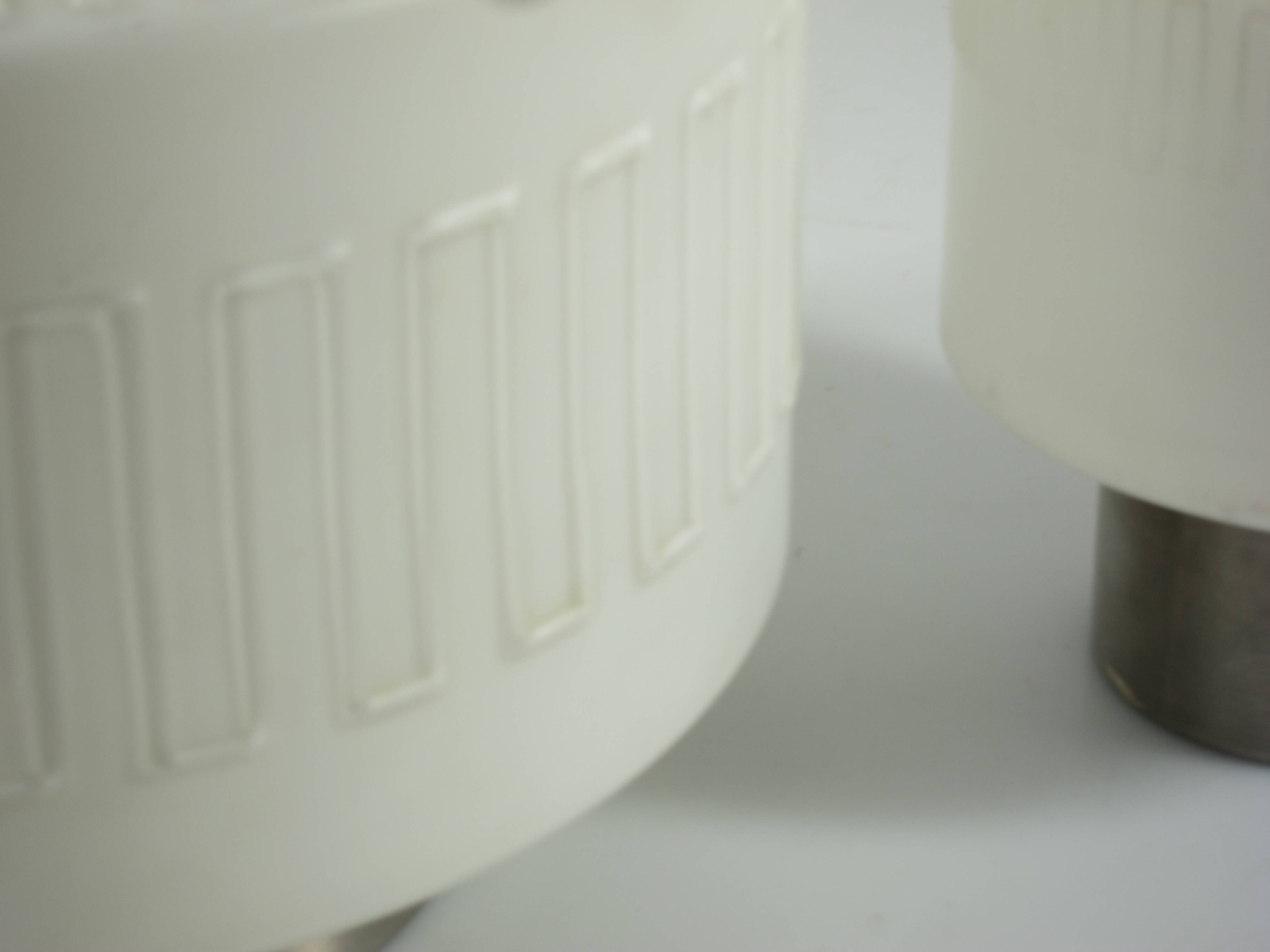 Set of Two 1930s German Art Deco Ceiling Lights, Wila Leuchten, Opal Glass