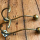 2 patères doubles porte manteau laiton vintage