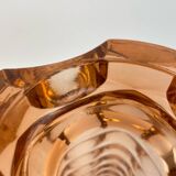Large pink glass vase in Art Deco style