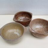 Bowls with ears, stoneware, set of three