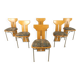 Ensemble de 6 chaises à repas italiennes postmodernes, 1980
