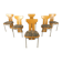 Ensemble de 6 chaises à repas italiennes postmodernes, 1980