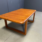 Mid-century solid teak Scandinavian coffee table, 1970s