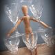 Set 6 crystal walking glasses