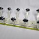 Vintage wall coat rack, five hooks, 70s