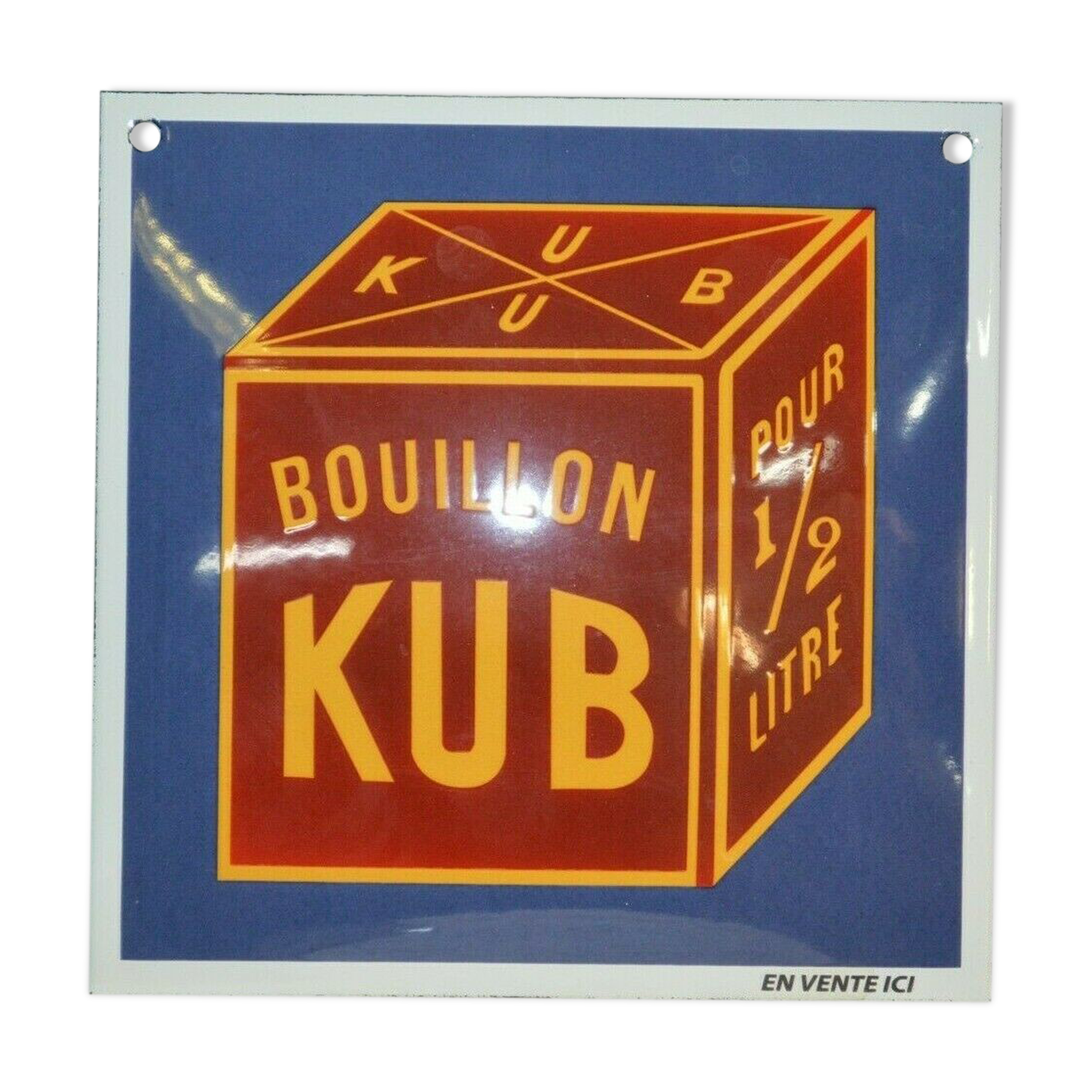 Enamelled plate "kub broth"