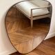 Irregular trapeze mirror organic brass black minimalist 80x110cm